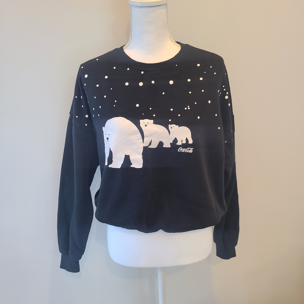Coca-Cola Black Sweatshirt with Polar Bear Design